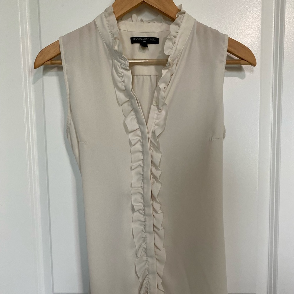 Banana Republic Off White Work Blouse